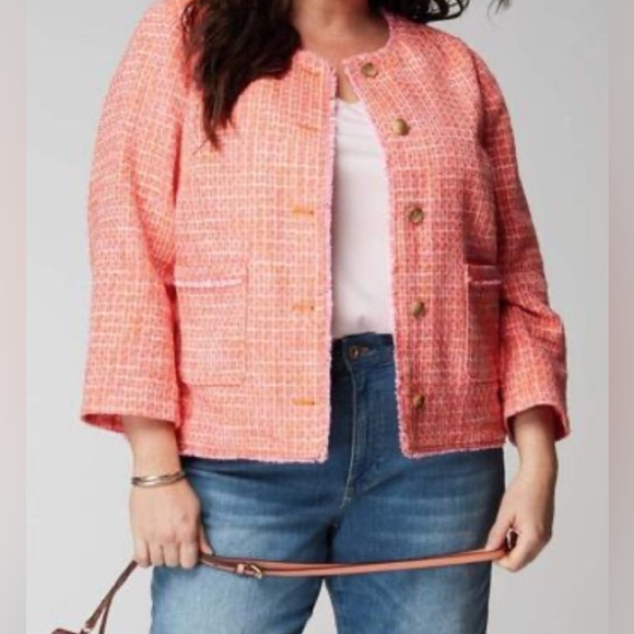 J. Jill Clemtineu Dahlia Tweed XL Petite Blazer - Picture 9 of 10